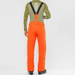 Pantalons De Ski SALOMON EDGE PANT M RED ORANGE 22 Orange -Vêtements hiver Homme Soldes 9 100282 edge pant m red orange lc1397600 03