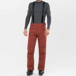 Pantalons De Ski SALOMON EDGE PANT M MADDER BROWN 22 Rouge -Vêtements hiver Homme Soldes 9 100286 edge pant m madder brown lc1584600 02