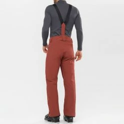 Pantalons De Ski SALOMON EDGE PANT M MADDER BROWN 22 Rouge -Vêtements hiver Homme Soldes 9 100286 edge pant m madder brown lc1584600 03