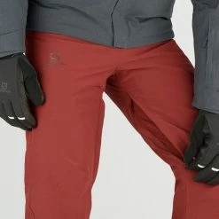 Pantalons De Ski SALOMON EDGE PANT M MADDER BROWN 22 Rouge -Vêtements hiver Homme Soldes 9 100286 edge pant m madder brown lc1584600 04