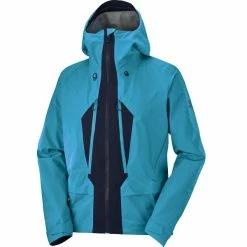 Vestes De Ski SALOMON OUTPEAK GTX 3L JKT M BARRIER 22 Bleu