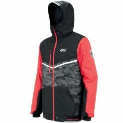 Vestes De Ski PICTURE PANEL JKT METRIC BLACK 22 Gris / Rouge / Noir -Vêtements hiver Homme Soldes 9 100842 panel jkt metric black mvt300 c 02
