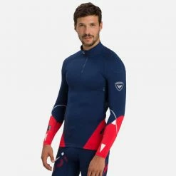T-shirts Techniques ROSSIGNOL INFINI COMPRESSION RACE TOP DARK NAVY 23 Rouge / Bleu -Vêtements hiver Homme Soldes 9 102048 infini compression race top dark navy rliml04a 715 05