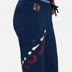Collants De Ski ROSSIGNOL INFINI COMPRESSION RACE TIGHTS DARK NAVY 23 Bleu / Rouge -Vêtements hiver Homme Soldes 9 102054 infini compression race tights dark navy rlimu03a 715 03