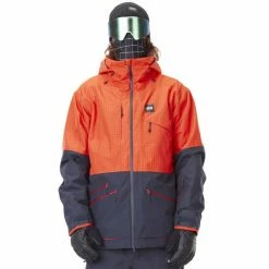 Vestes De Ski PICTURE STONE JKT ORANGE RIPSTOP/DK BLUE 22 Bleu / Rouge -Vêtements hiver Homme Soldes 9 102169 mvt340 d 03