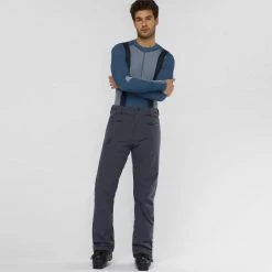 Pantalons De Ski SALOMON EDGE PANT M EBONY 21 Gris -Vêtements hiver Homme Soldes 9 102367 edge pant m ebony lc1397100 02