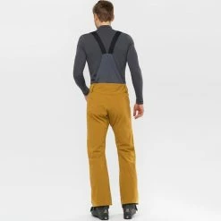 Pantalons De Ski SALOMON OUTLAW 3L PANT BRONZE BROWN 22 Marron -Vêtements hiver Homme Soldes 9 102373 outlaw 3l pant bronze brown lc1575900 03