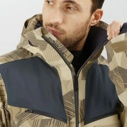 Vestes De Ski SALOMON BRILLIANT JKT M ROASTED CASHEW/AO/EBONY 22 Beige / Marron -Vêtements hiver Homme Soldes 9 102374 brilliant jkt m roasted cashew ao ebony lc1576400 03