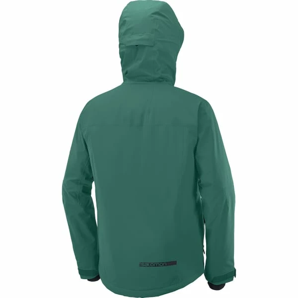 Vestes De Ski SALOMON HIGHLAND JKT M PACIFIC/EBONY 22 Gris / Vert 4 Vestes De Ski SALOMON HIGHLAND JKT M PACIFIC/EBONY 22 Gris / Vert – Image 2