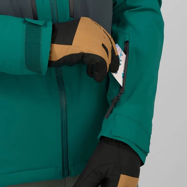 Vestes De Ski SALOMON HIGHLAND JKT M PACIFIC/EBONY 22 Gris / Vert 8 Vestes De Ski SALOMON HIGHLAND JKT M PACIFIC/EBONY 22 Gris / Vert – Image 6