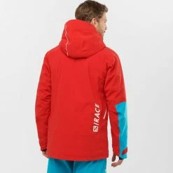 Vestes De Ski SALOMON RACE JKT M GOJI BERRY/BARRIER REEF 22 Rouge -Vêtements hiver Homme Soldes 9 102447 race jacket m goji berry barrier reef lc1587000 03