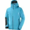 Vestes De Ski SALOMON RACE JKT M BARRIER REEF/BLACK 22 Bleu -Vêtements hiver Homme Soldes 9 102449 race jacket m barrier reef black lc1587100 01