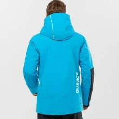 Vestes De Ski SALOMON RACE JKT M BARRIER REEF/BLACK 22 Bleu -Vêtements hiver Homme Soldes 9 102449 race jacket m barrier reef black lc1587100 03
