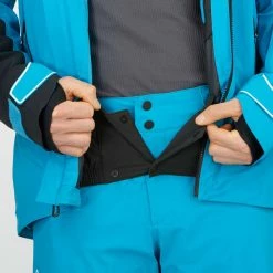 Vestes De Ski SALOMON RACE JKT M BARRIER REEF/BLACK 22 Bleu -Vêtements hiver Homme Soldes 9 102449 race jacket m barrier reef black lc1587100 05