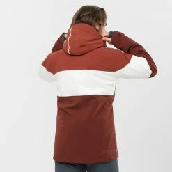 Vestes De Ski SALOMON SLALOM JKT M RUM RAISIN/WHITE/MADDER 22 Blanc / Marron -Vêtements hiver Homme Soldes 9 102455 slalom jacket m rum raisin white madder lc1587500 05