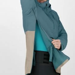 Vestes De Ski SALOMON GRAVITY INSUL GTX®JKT M ROASTED CASHEW/M 22 Bleu / Beige -Vêtements hiver Homme Soldes 9 102458 gravity insul gtx r jkt m roasted cashew m lc1590400 06