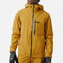 Vestes De Ski HELLY HANSEN SWIFT 3L SHELL JKT ARROWWOOD 22 Jaune -Vêtements hiver Homme Soldes 9 102551 swift 3l shell jacket arrowwood 65778 349 03
