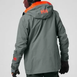 Vestes De Ski HELLY HANSEN RIDGE INFINITY SHELL JKT TROOPER 22 Gris -Vêtements hiver Homme Soldes 9 102657 ridge infinity shell jkt trooper 65809 591 04