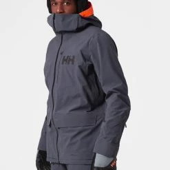 Vestes De Ski HELLY HANSEN RIDGE INFINITY SHELL JKT SLATE 22 Gris -Vêtements hiver Homme Soldes 9 102658 ridge infinity shell jkt slate 65809 983 04