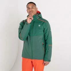 Vestes De Ski DARE 2B INTERMIT III JKT FORESTG/FERN 22 Vert / Orange -Vêtements hiver Homme Soldes 9 104309 intermit iii jkt forestg fern dmp502 gad 04