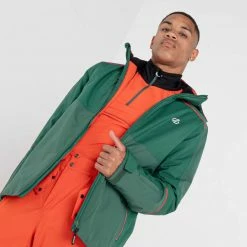 Vestes De Ski DARE 2B INTERMIT III JKT FORESTG/FERN 22 Vert / Orange -Vêtements hiver Homme Soldes 9 104309 intermit iii jkt forestg fern dmp502 gad 05