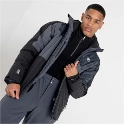 Vestes De Ski DARE 2B SUPERNOVA JKT BLACK/EBONY 22 Noir / Gris -Vêtements hiver Homme Soldes 9 104659 supernova jacket black ebony dmp500 06n 05