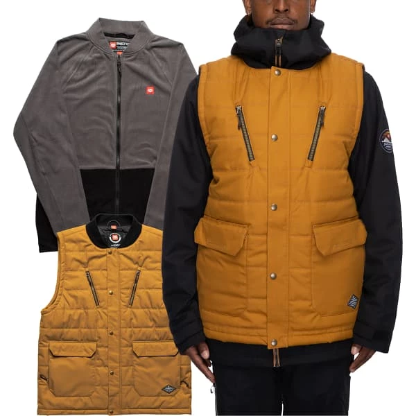 Vestes De Ski 686 M SMARTY 5-IN-1 COMPLETE JKT GOLDEN BROWN 22 Marron / Jaune / Noir 3 Vestes De Ski 686 M SMARTY 5-IN-1 COMPLETE JKT GOLDEN BROWN 22 Marron / Jaune / Noir