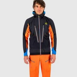 Vestes De Ski KARPOS PIZ PALU JKT BLACK TANGERINE TANGO 22 Noir / Orange / Bleu -Vêtements hiver Homme Soldes 9 106371 piz palu jacket black tangerine tango 2501039 019 04
