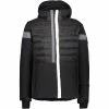 Vestes De Ski CMP MAN JACKET ZIP HOOD NERO 22 Noir / Gris / Blanc -Vêtements hiver Homme Soldes 9 106558 man jacket zip hood nero 30w0457 u901 01