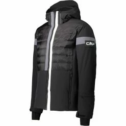 Vestes De Ski CMP MAN JACKET ZIP HOOD NERO 22 Noir / Gris / Blanc -Vêtements hiver Homme Soldes 9 106558 man jacket zip hood nero 30w0457 u901 03