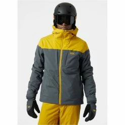 Vestes De Ski HELLY HANSEN GRAVITATION JACKET SLATE 22 Gris / Jaune -Vêtements hiver Homme Soldes 9 107855 gravitation jacket slate 65743 983 03