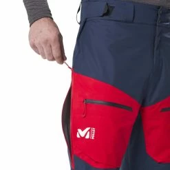 Pantalons De Ski MILLET M WHITE 3L PANT M SAPHIR/RED 22 Bleu / Rouge -Vêtements hiver Homme Soldes 9 111160 m white 3l pant m saphir rouge miv9520 7487 06
