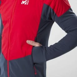 Vestes De Ski MILLET RUTOR ALPHA HOODIE M SAPHIR/RED 23 Rouge / Bleu -Vêtements hiver Homme Soldes 9 111165 rutor alpha hoodie m saphir rouge miv9524 7487 04