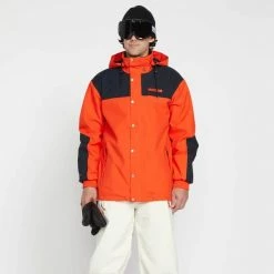 Vestes De Ski VOLCOM LONGO GORE-TEX JACKET ORANGE SHOCK 23 Rouge / Noir 10 Vestes De Ski VOLCOM LONGO GORE-TEX JACKET ORANGE SHOCK 23 Rouge / Noir -Vêtements hiver Homme Soldes 9 115021 longo gore tex jacket orange shock g0652306 osh 03