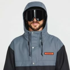 Vestes De Ski VOLCOM LONGO PULLOVER BLACK 23 Noir / Gris -Vêtements hiver Homme Soldes 9 115024 longo pullover black g0652311 blk 04