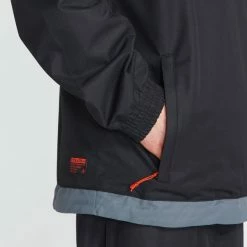 Vestes De Ski VOLCOM LONGO PULLOVER BLACK 23 Noir / Gris -Vêtements hiver Homme Soldes 9 115024 longo pullover black g0652311 blk 05