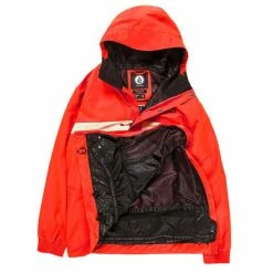 Vestes De Ski VOLCOM LONGO PULLOVER ORANGE SHOCK 23 Rouge -Vêtements hiver Homme Soldes 9 115025 longo pullover orange shock g0652311 osh 03