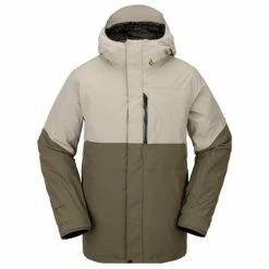 Vestes De Ski VOLCOM L GORE-TEX JACKET DARK KHAKI 23 Gris / Vert