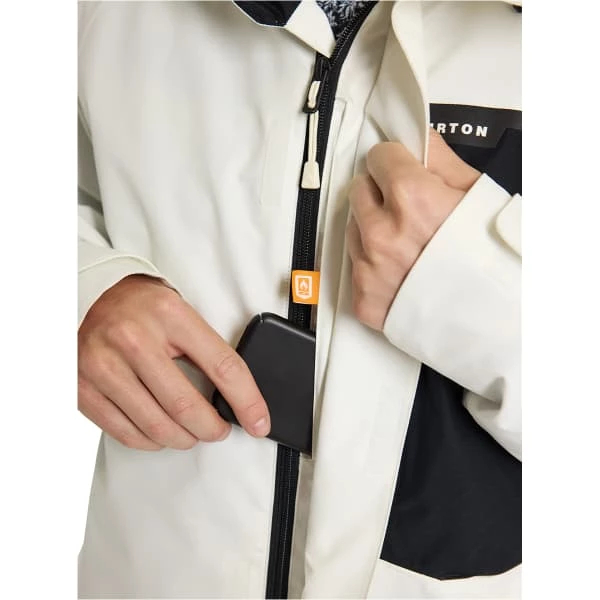 Vestes De Ski BURTON M GORE POWLINE JK STOUT WHITE/TRUE BLACK 23 Blanc / Noir 7 Vestes De Ski BURTON M GORE POWLINE JK STOUT WHITE/TRUE BLACK 23 Blanc / Noir – Image 5