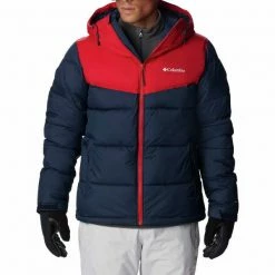 Vestes De Ski COLUMBIA ICELINE RIDGE JKT COLLEGIATE NAVY 23 Rouge / Bleu