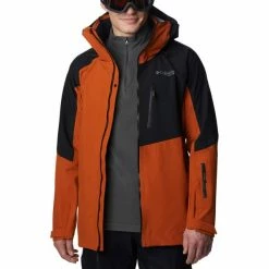 Vestes De Ski COLUMBIA PLATINUM PEAK 3L JKT WARM COPPER BLACK 23 Marron / Noir -Vêtements hiver Homme Soldes 9 117134 2008581 858 02