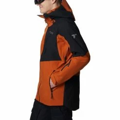 Vestes De Ski COLUMBIA PLATINUM PEAK 3L JKT WARM COPPER BLACK 23 Marron / Noir -Vêtements hiver Homme Soldes 9 117134 2008581 858 04