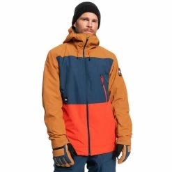Vestes De Ski QUIKSILVER SYCAMORE JK M SNJT BUCKTHORN BROWN 23 Marron / Bleu / Rouge -Vêtements hiver Homme Soldes 9 117258 sycamore jk m snjt buckthorn brown eqytj03335 cnr0 03
