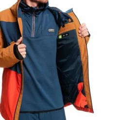 Vestes De Ski QUIKSILVER SYCAMORE JK M SNJT BUCKTHORN BROWN 23 Marron / Bleu / Rouge -Vêtements hiver Homme Soldes 9 117258 sycamore jk m snjt buckthorn brown eqytj03335 cnr0 06