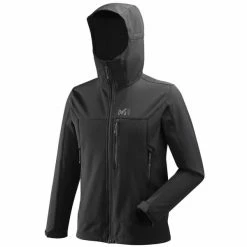 Vestes Softshells MILLET TRACK HOODIE BLACK 22 Noir