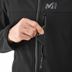 Vestes Softshells MILLET TRACK HOODIE BLACK 22 Noir 11 Vestes Softshells MILLET TRACK HOODIE BLACK 22 Noir -Vêtements hiver Homme Soldes 9 61116 track hoodie black miv7978 0247 04