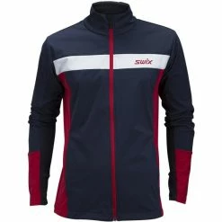 Vestes De Ski SWIX DYNAMIC JACKET MEN DARK NAVY 22 Bleu / Rouge