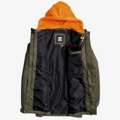 Vestes De Ski DC SHOES UNION JKT OLIVE NIGHT 20 Vert -Vêtements hiver Homme Soldes 9 71605 union jkt olive night edytj03093 crh0 03