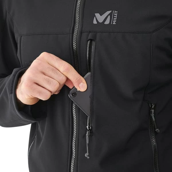 Vestes Softshells MILLET TRACK JKT M BLACK 22 Noir 6 Vestes Softshells MILLET TRACK JKT M BLACK 22 Noir – Image 4