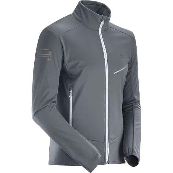 Vestes De Ski SALOMON RS SOFTSHELL JKT M EBONY 21 Gris 4 Vestes De Ski SALOMON RS SOFTSHELL JKT M EBONY 21 Gris – Image 2